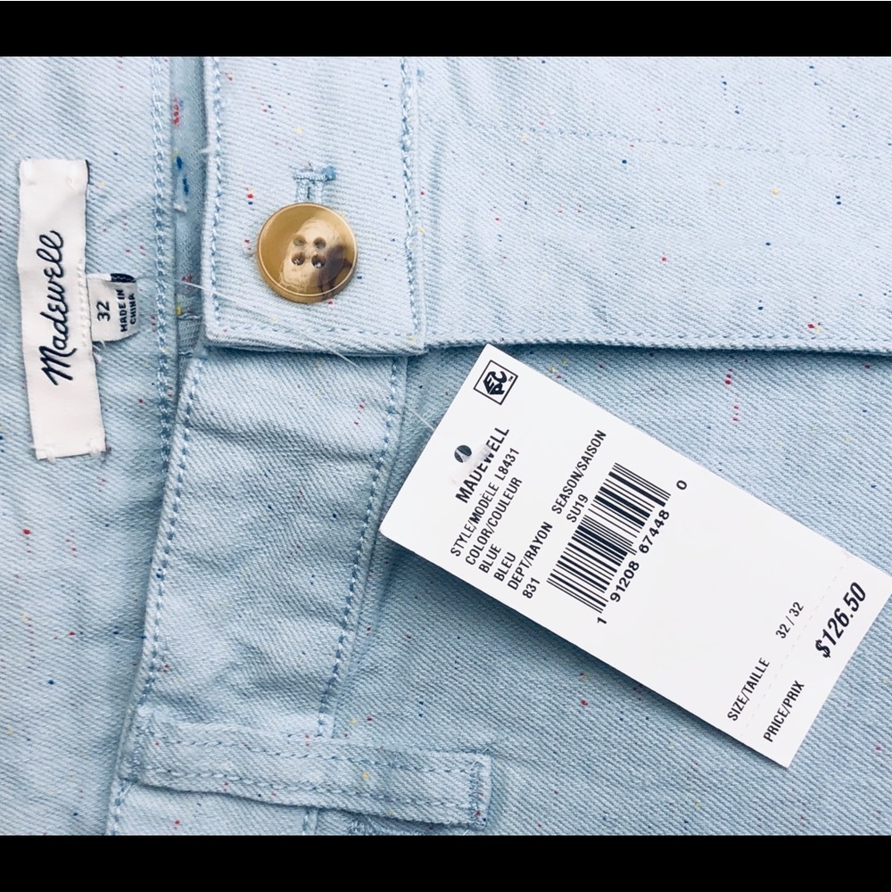 MADEWELL Emmett Wide Leg Crop Pants Speckled - Picture 6 of 8